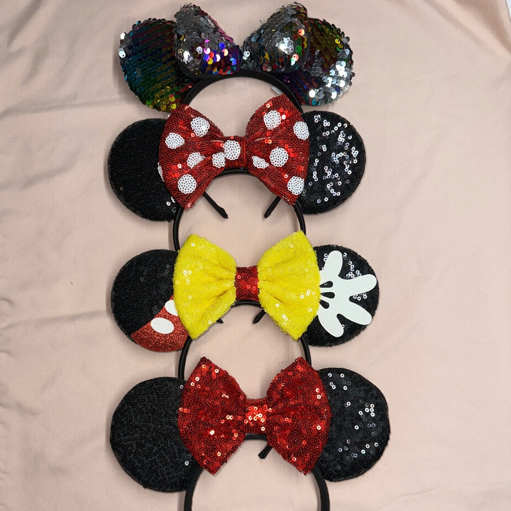 Disney Minnie Mickey Ears Headband Bundle
